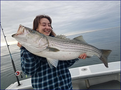 Fishing the south side of Cape Cod with Bluefin Charters for striped bass, bluefish, bluefin tuna and shark